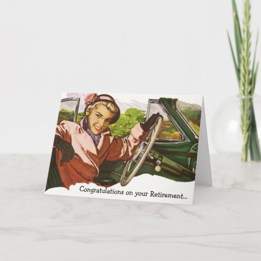 Pensioen reizen weerspiegelen kruispunt retro kaart (Voorkant)