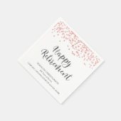 Pensioen Roos Goud Glitter Confetti Script Servet (Hoek)