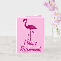Pensioen roze flamingo Aangepaste tekst Groet