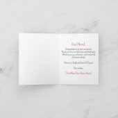 Pensioen roze flamingo Aangepaste tekst Groet Kaart (Binnen)