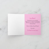 Pensioen roze flamingo Aangepaste tekst Groet Kaart (Binnen)