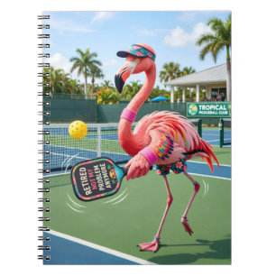 Pensioen Roze Flamingo bij Tropical Pickleball Clu Notitieboek