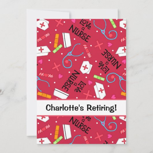 Pensioen rustperiode verpleegster Rood Kaart (Voorkant)