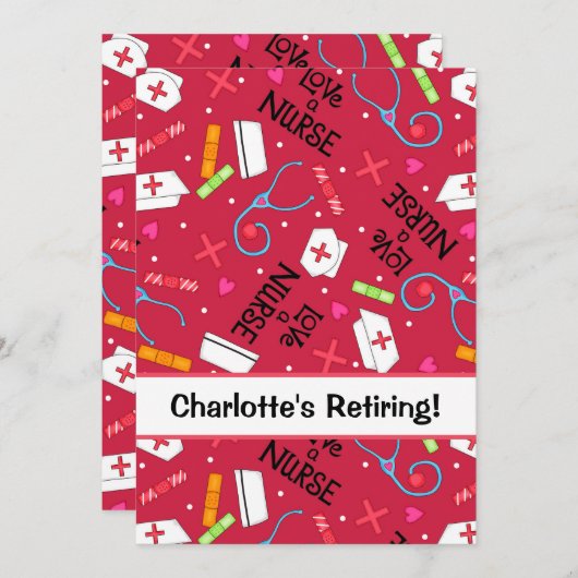 Pensioen rustperiode verpleegster Rood Kaart (Voorkant / Achterkant)