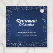 Pensioen school leraar partij viering bedankjes labels (Achterkant)