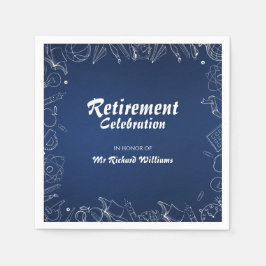 Pensioen school leraar partij viering servet