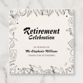 Pensioen School leraar Viering Party Bedankjes Labels