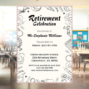 Pensioen School leraar Viering Party Kaart