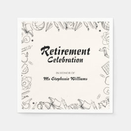 Pensioen School leraar Viering Party Servet