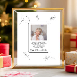 Pensioen Signature Sign - Gasten kunnen het geheug Foto Afdruk