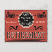  pensioen Sla de datum op Aankondigingskaart (Voorkant)