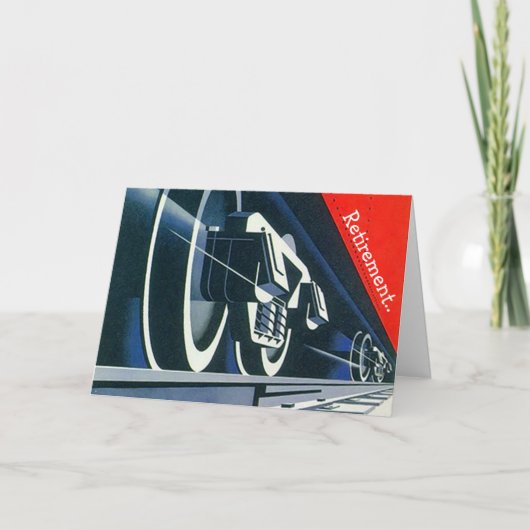 Pensioen Spoorweg Metafoor Steam Op Trein Track! Kaart (Voorkant)