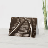 Pensioen Spoorweg Schakelaar kruising Treinsporen! Kaart (Voorkant)