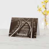 Pensioen Spoorweg Schakelaar kruising Treinsporen! Kaart (Gele Bloem)