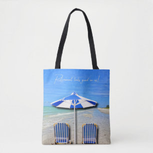 Pensioen staat ons goed! Sanibel Island Strand Tote Bag