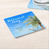 Pensioen Strand Thema Party Vrienden Voedsel Leuk Kartonnen Onderzetters (Schuin)