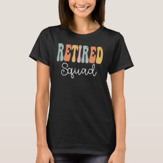 Pensioen Team Retro Groovy Vintage Gelukkige Eerst T-shirt