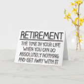 Pensioen: Tijd om niets te doen Kaart (Gele Bloem)