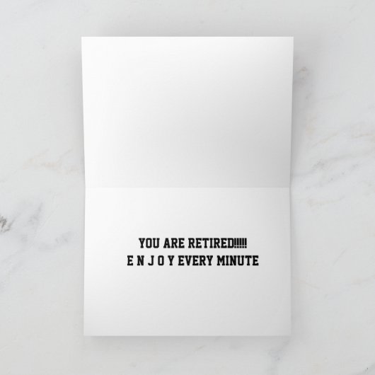 ** PENSIOEN ** TIJD OM TE "GENIETEN VAN HET LEVEN" KAART (Binnen)