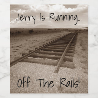 Pensioen Trein Rails Party Vieren Wijn Etiketten