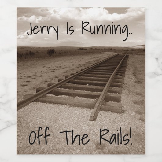 Pensioen Trein Rails Party Vieren Wijn Etiketten (Enkel label)