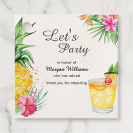 Pensioen Tropische Zomer Cocktail Party Bedankjes Labels
