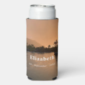 Pensioen Tropische Zonsondergang Momento Modern Seltzer Blikjeskoeler (Seltzer Achterkant)