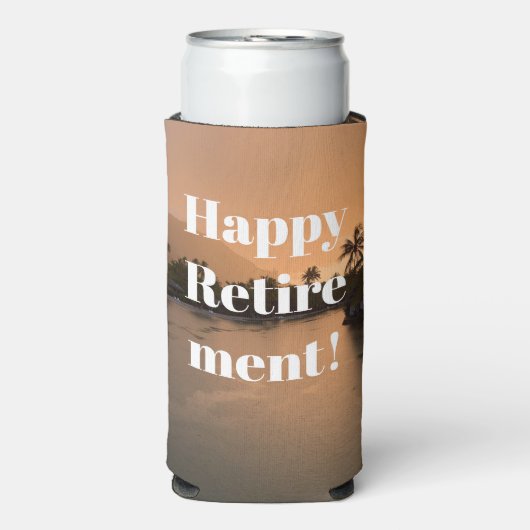 Pensioen Tropische Zonsondergang Momento Modern Seltzer Blikjeskoeler (Seltzer Voorkant)