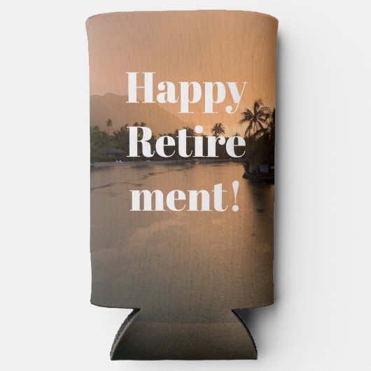 Pensioen Tropische Zonsondergang Momento Modern Seltzer Blikjeskoeler (Voorkant)