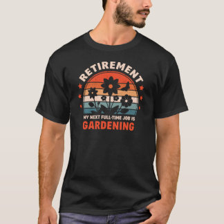 Pensioen Tuinieren Full-time groene duim T-shirt