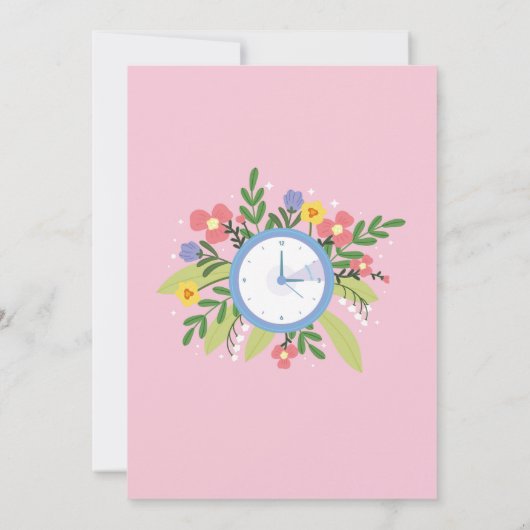 Pensioen Uit De Tijd Women'sBloemrijke Feestelijke Kaart (Achterkant)