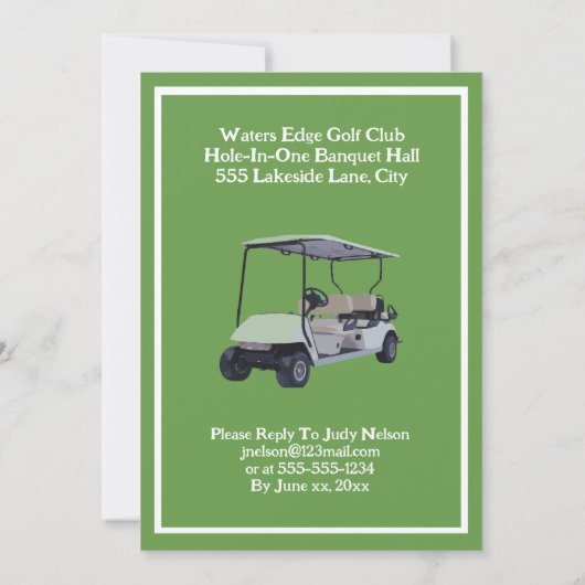 Pensioen Uitnodiging Golfliefhebbers (Achterkant)