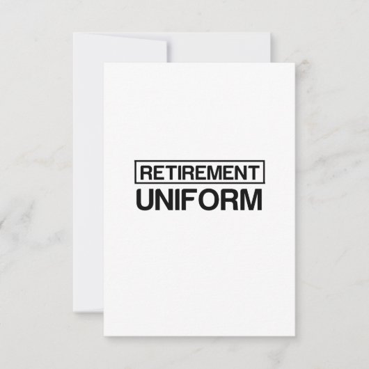 PENSIOEN UNIFORM BEDANKKAART (Voorkant)