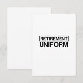 PENSIOEN UNIFORM BEDANKKAART (Voorkant / Achterkant)