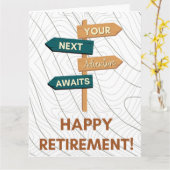 Pensioen, uw volgende avontuur wacht kaart (Gele Bloem)