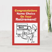 Pensioen van afvalverwijderingsmedewerker kaart (Voorkant)