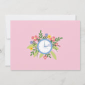 Pensioen van de klok Vrouwen Bloemen Leuke Foto Kaart (Achterkant)