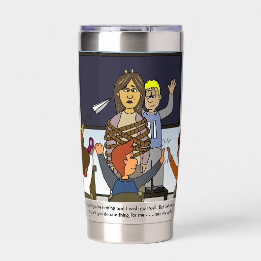 Pensioen van de leraar neem me mee geïsoleerde drinkbeker (Voorkant)