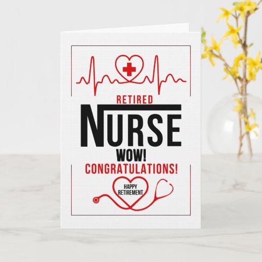 Pensioen van de verpleegkunde Gefeliciteerd Kaart (Gele Bloem)