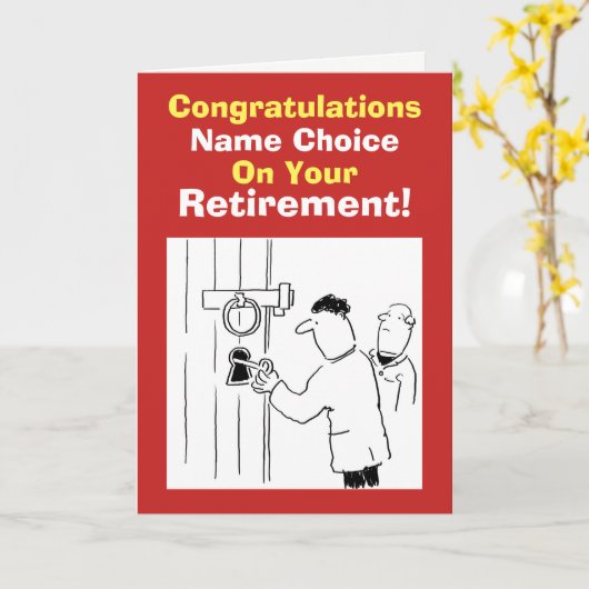 Pensioen van slotenmaker kaart (Gele Bloem)