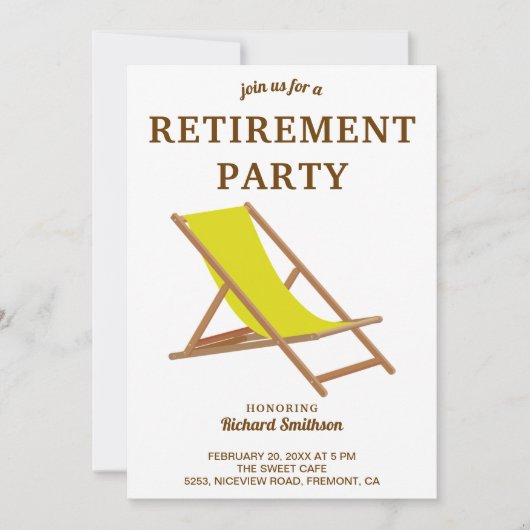 Pensioen van Tropisch Geel Beach Kaart (Voorkant)