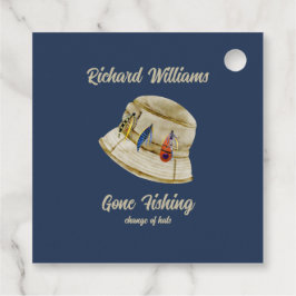 Pensioen verdwenen Gevist visser Pet Bedankjes Labels