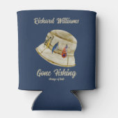 Pensioen verdwenen Gevist visser Pet Blikjeskoeler (Achterkant)