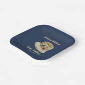 Pensioen verdwenen Gevist visser Pet Papieren Bordje (Gebogen)