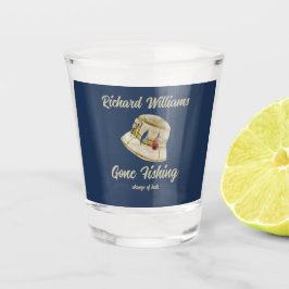 Pensioen verdwenen Gevist visser Pet Shot Glas