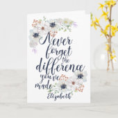 Pensioen vergeet nooit het verschil in Kaart (Gele Bloem)