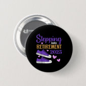 Pensioen vieren 2025 ronde button 5,7 cm (Voorkant /achterkant)