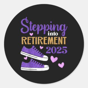 Pensioen vieren 2025 ronde sticker