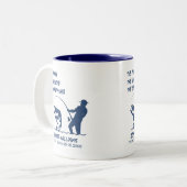 Pensioen Vist de Rodfather Big Fish Gift Tweekleurige Koffiemok (Voorkant links)