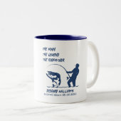 Pensioen Vist de Rodfather Big Fish Gift Tweekleurige Koffiemok (Voorkant rechts)